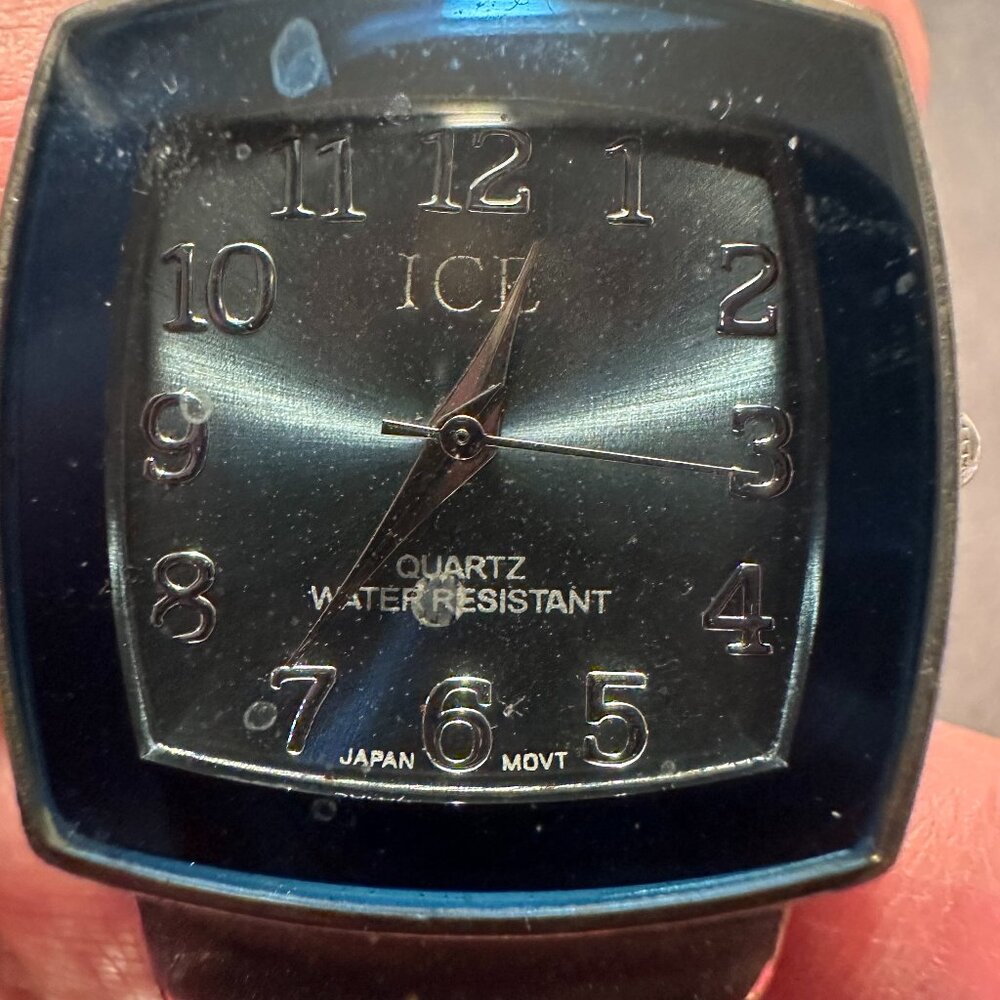 Ice Cuff Watch Silver & Blue